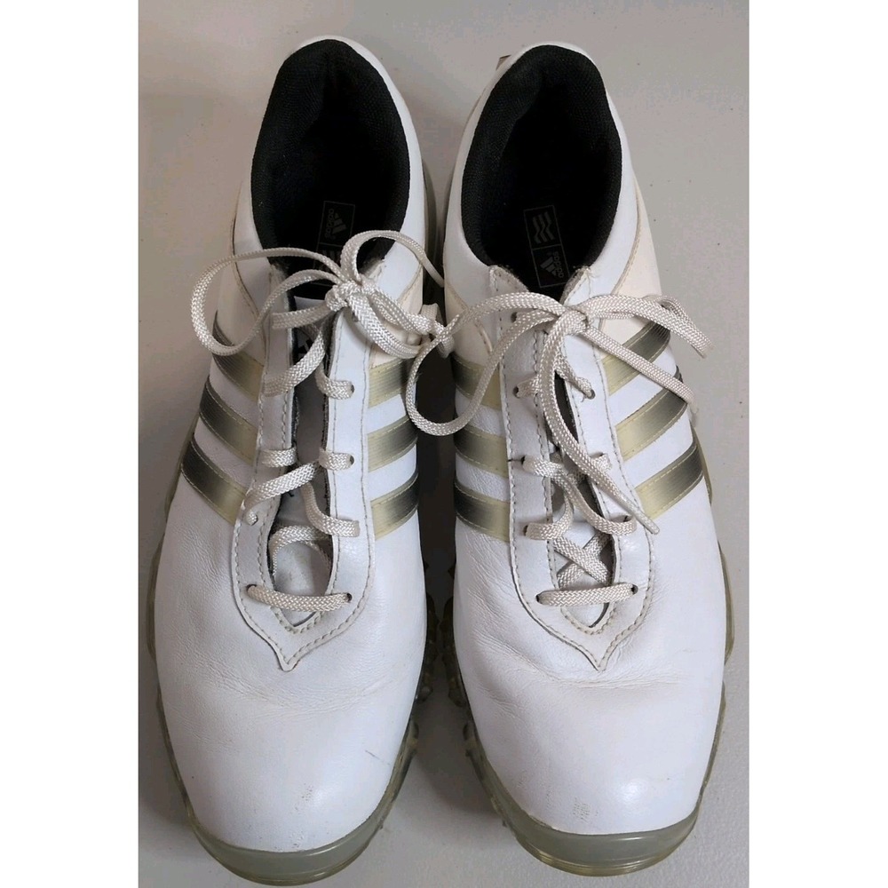 Adidas Women's White,‎ Gold & Silver Athletic Golf Shoes Size 9